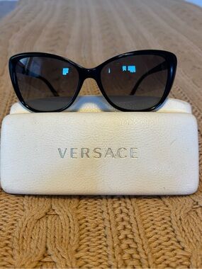 Versace Black Cat-Eye Sunglasses